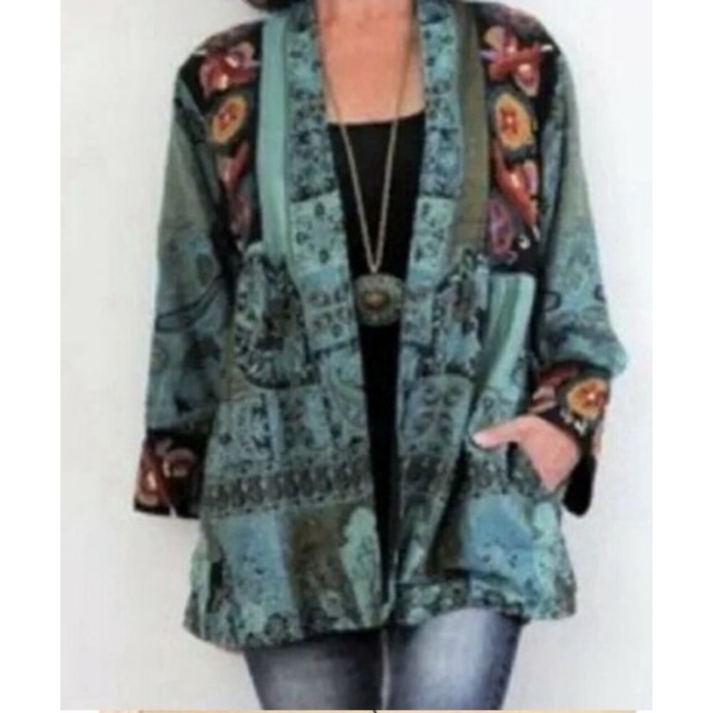 Embroidered Kimono Jacket (2x) - Picture 7 of 9